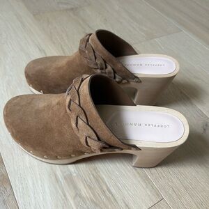 Loeffler Randall Brown Mules with Braided Suede Design - like new